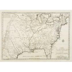 Karte von Luisiana, dem Laufe des Mississipi und den Benachbarten Laendern.