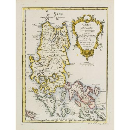 Old map image download for Carte des Isles Philippines, Dressée sur la carte Espagnole . . . 1re Feuille. . .