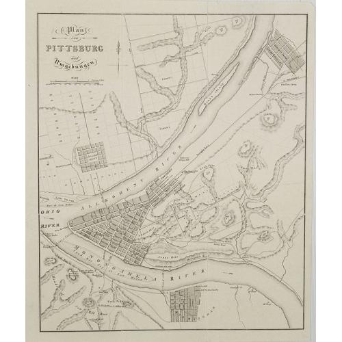 Plan von Pittsburg und umgebungen.