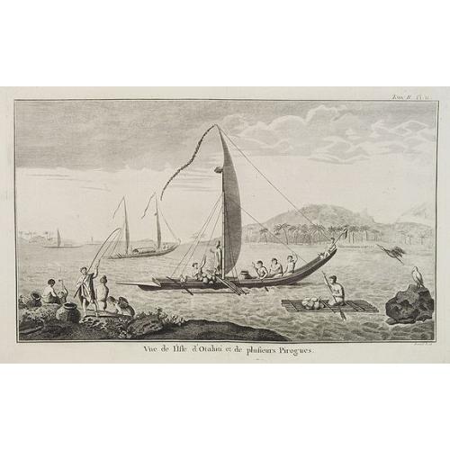 Vue de l'Isle d'Otahiti et de plusieurs Pirogues. [Tome II Pl. 11.]