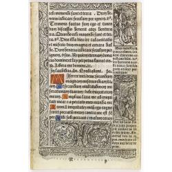 Image download for Leaf on vellum from a printed Book of Hours.