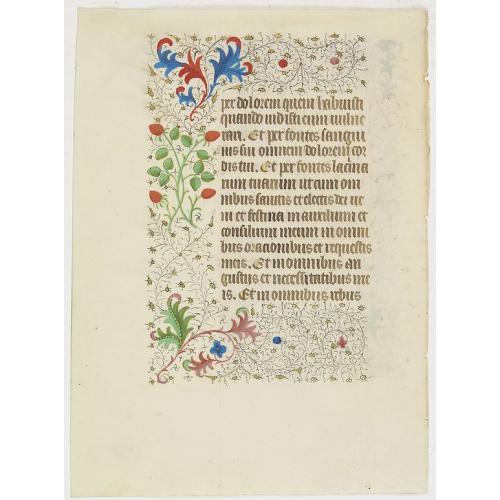 Old map image download for A manuscript leaf from a Book of Hours.