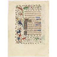 A manuscript leaf from a Book of Hours.