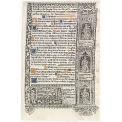 A printed leaf from a Book of Hours.