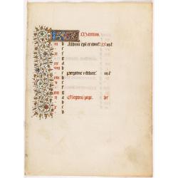 A manuscript leaf from a Book of Hours. (Calendar month of March)