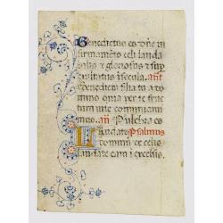 A manuscript leaf from an Italian Book of Hours.
