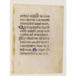 A manuscript leaf from a Book of Hours.