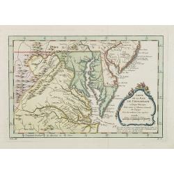 Carte de la Baye de Chesapeack et Pays Voisins. . .