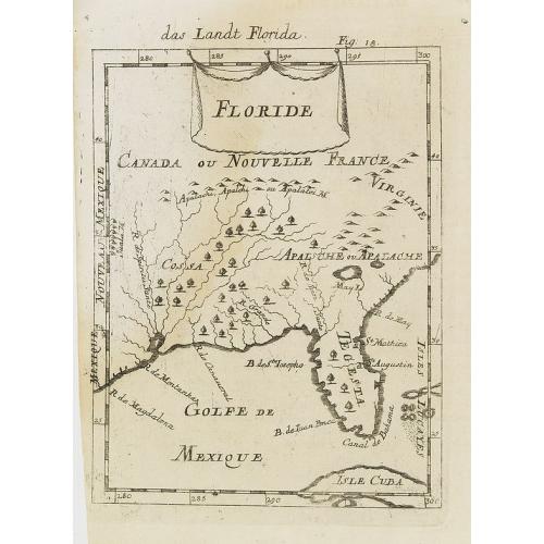 Old map image download for Floride. / Das Landt Florida.