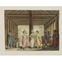 [Women dancing in a Ulietea house ].