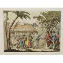 [Queen Obera welcoming Captain Wallis. Tahiti ].