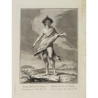 Donna dell' Isola di Pasqua, o terra di Davis nel Mar del Sud. / Femme de l' Isle de Pâques ou terre de Davis dans la Mer du Sud.