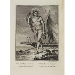 Uomo dell' Isola di Pasqua o Terra di Davis nel Mar del Sud. / Homme de l' Isle de Pâquesou Terra de Davis dans la Mer du Sud.