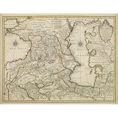 Old map image download for Carte des Pays voisins de la Mer Caspiene..