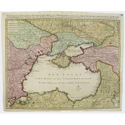 Nouvelle Carte de la Petite Tartarie et la Mer Noire, montrant les Frontieres de l'Impératrice de Russie et de l'Empereur des Turcs, tant en Europe qu'en Asie, Dessigné selon la proposition de G. De L'Isle et d'autres Auteurs.