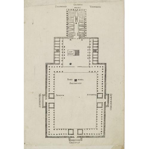 Old map image download for Salomonis templi Vestigium. [Salomon's temple]