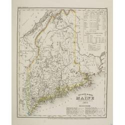 Image download for Neueste Karte von Maine nach den bessten Quellen verbessert.. 1845. N° 75.