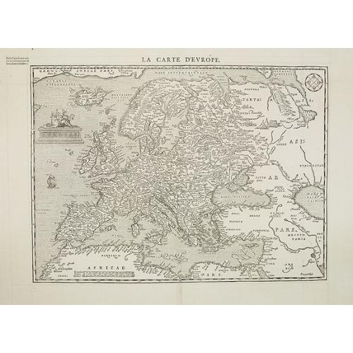 Old map image download for Europae. La carte d\'Europe.