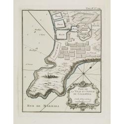 Plan de la ville et château de Gallipoli.