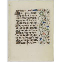 Leaf on vellum from a manuscript Book of Hours, use of Rome.