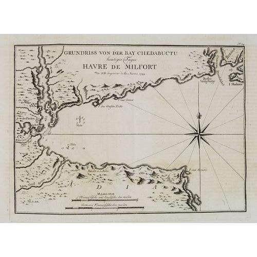 Old map image download for Grundriss von der Bay Chedabuctu heutiges Tages Havre de Milfort . . . N°14.