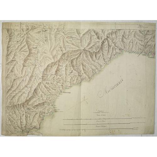 Old map image download for [ Manuscript map of the Ligurian coast from Pietra to Genova ].