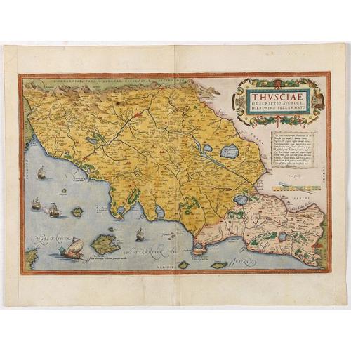 Old map image download for Thusciae Descriptio Auctore Hieronimo Bellarmato.