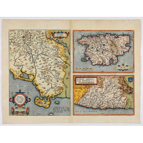 Old map image download for Senensis ditionis. . . / Corsica / Marcha Anconae. . .