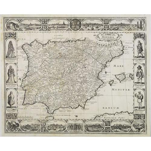 Old map image download for Nova et accurata Tabula Hispaniae . . .