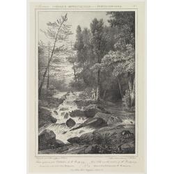 Lower Falls near the residence of Mrs. Montgomery. . . [title in French, English, German & Latin] N°10. Pl. 2.