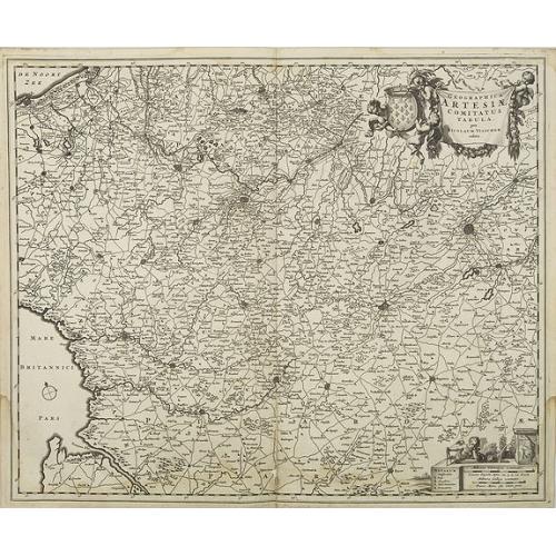 Old map image download for Geographica Artesiae Comitatus Tabula, per Nicolaum Visscher.