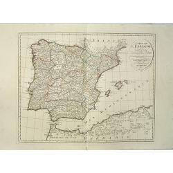 Carte de l'Espagne Dressée par Guillaume Delisle sur la description de Rodrigo Mendez Sylva . . .. Le tout augmenté et vérifié en 1789. Par Phil. Buache, de l'Académie des Sciences.