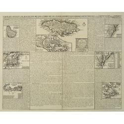 Carte qui contient une description des iles & terres que les anglois possedent dans L'Amerique Septentrionale . . . Jamaique. . .