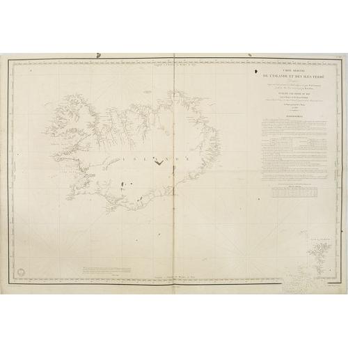 Old map image download for Carte réduite de l'Islande et des Iles Feroë. . . N°837.