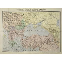 Carte du Théatre de la Guerre en Orient supplement au journal Le Temps du 30 avril 1877.