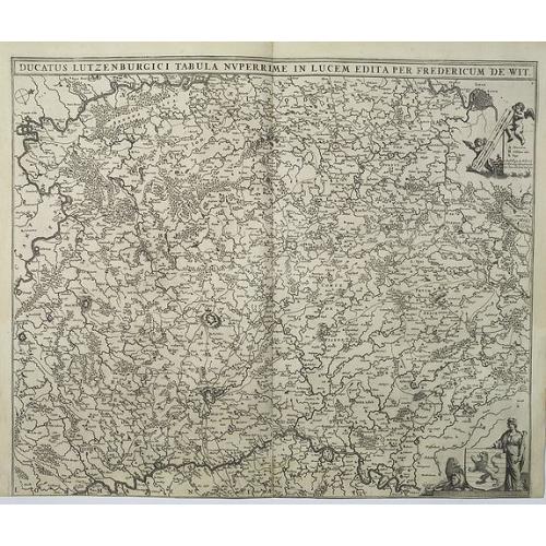 Old map image download for Ducatus Lutzenburgici Tabula Nuperrime In Lucem Edita Per Fredericum De Wit.