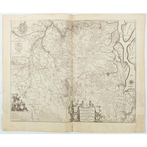 Rare, antique map of Tertia Pars Brabantiae . . .