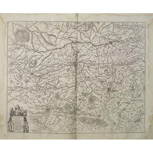 Old map image download for Flandria Gallica Continens Castellanias Insulense . . .