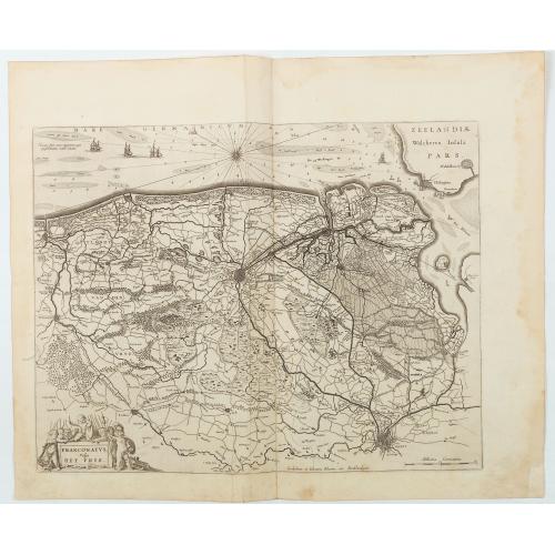 Rare, antique map of Franconatus Vulgo Het Vrye.