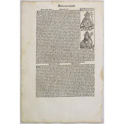 [Text page with Roman scholar, and Popes, Sexta etas mundi CCXXX].