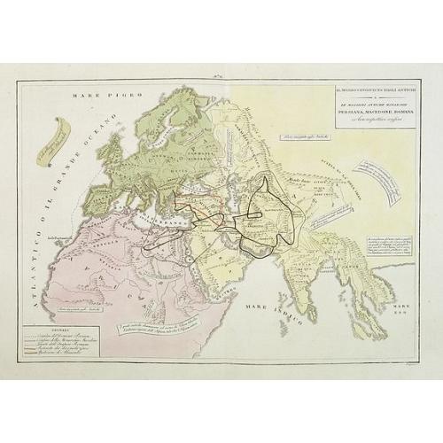 Old map image download for Il mondo cocsciuto dagli antichi e le laggiori antiche monarchie Persiana, Macedone, Romana . . .