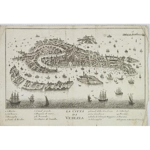 Old map image download for La Citta di Venezia.