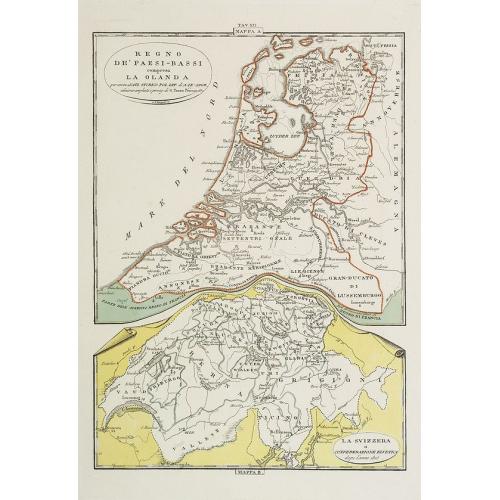 Old map image download for Regno de' Paesi-Bassi compresa la Olanda . . . / La Svizzera . . .