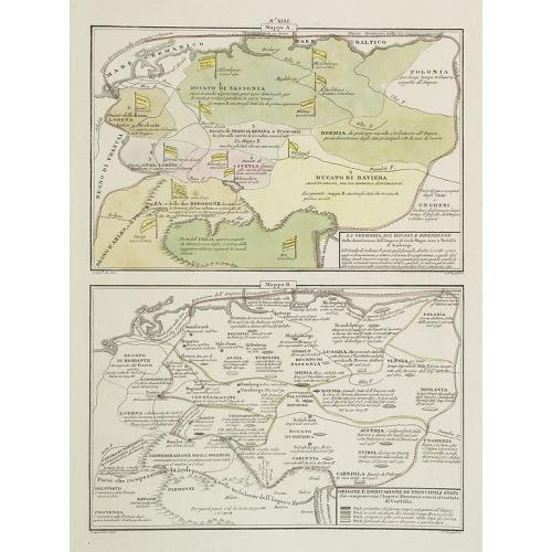 Old map image download for La Germania, suoi ducati e dependenze . . . /Origine e derivazione de principali stati . . .