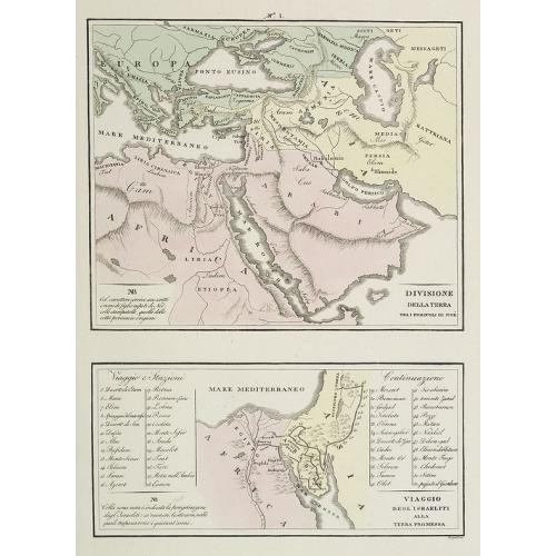 Old map image download for Divisione della Terra . . . / Viaggio . . .