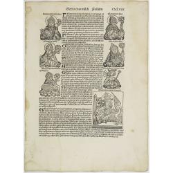 [Text page with Kings and Popes, including Pope Gregorius ] folio CXLVIII