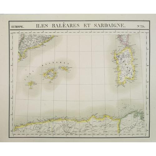 Europe. Isles Baléares et Sardaigne. N.25.