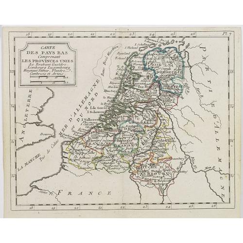 Old map image download for Carte des Pays Bas . . .