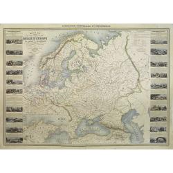 Nouvelle carte illustrée des Etats du Nord et de l'Europe donnant la Russie d'Europe La Suède et le Danemark . . .