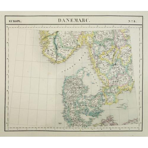 Old map image download for Europe. Danemarc. N°8.